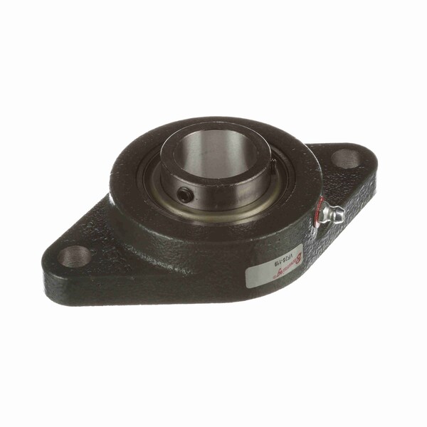 Mounted Cast Iron Two Bolt Flange Ball Bearing - 52100 Bearing Steel - Setscrew Lock